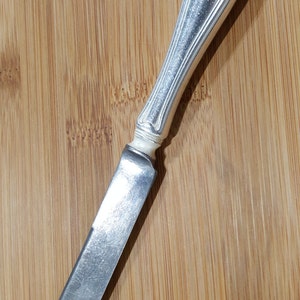 Antiek GORHAM 1900 STANHOPE oud Frans hol dinermes 7 1/2", mono R E M