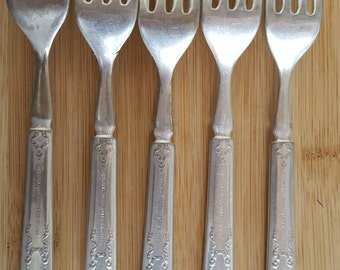 Antique YOUREX Silver 1915 PANAMA Solid Indented Dinner Fork 7 1/4
