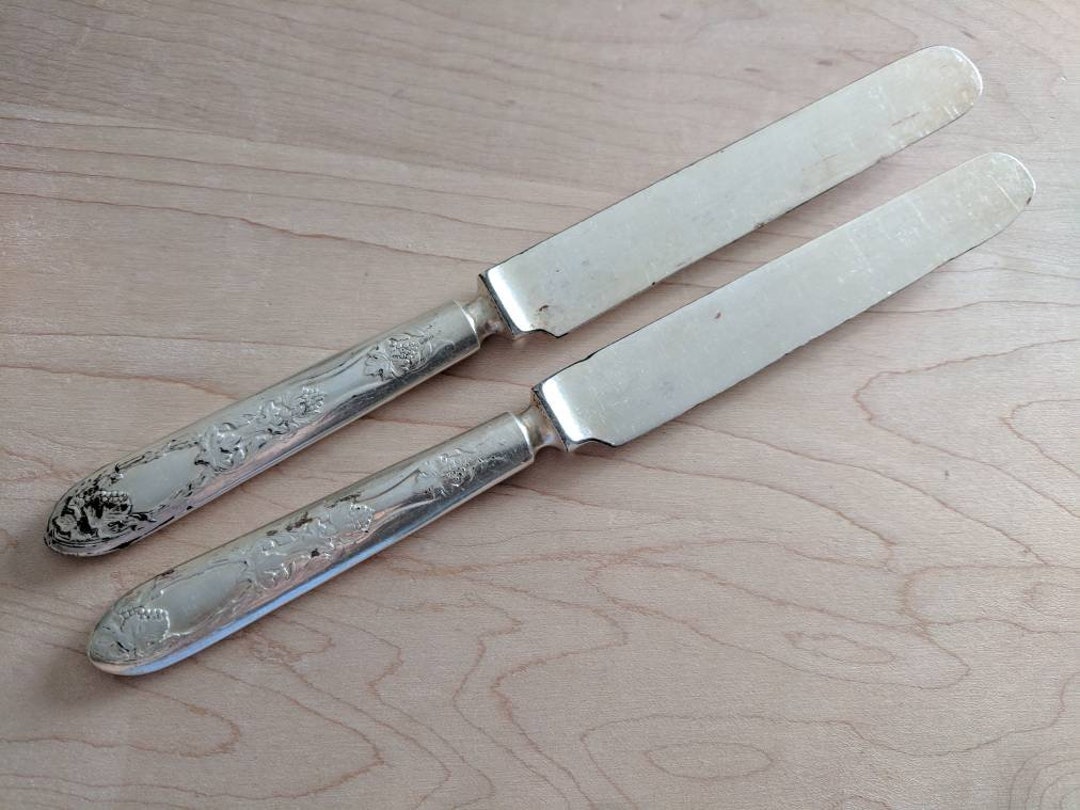 Antique 1881 ROGERS 1908 LA VIGNE Solid Blunt Dinner Knife With Bolster 9 1/4, Set of 3 Etsy