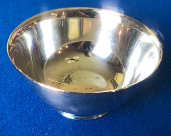 Vintage Oneida Silver Plated PAUL REVERE REPRODUCTIONS Small Round Footed Serving Bowl 4"