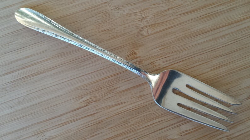 Vintage GORHAM Silver 1940 INVITATION SaladDessert Fork 6 12 Set of 9