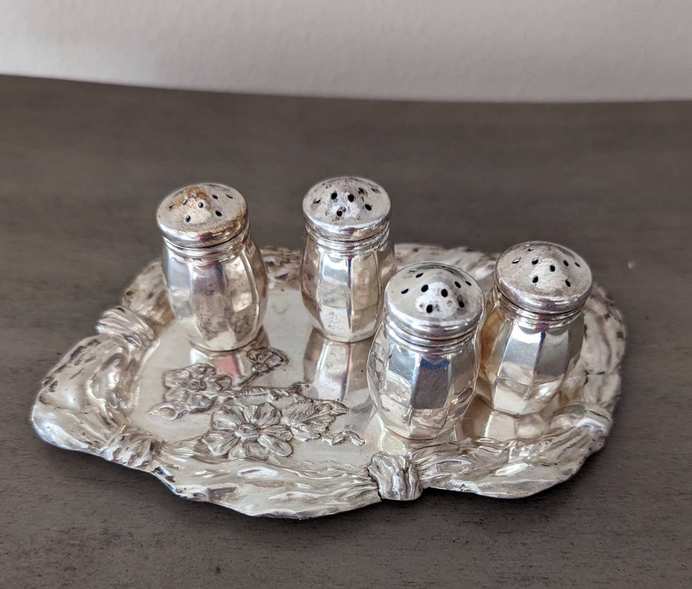 ジャネットグラス シェーカー ソルト ペッパー シュガー フラワー ヴィンテージ ジャネットグラス シェーカー ソルト ペッパー シュガー フラワー