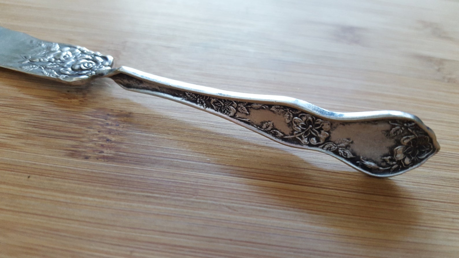 Antique RC Silver 1903 ROSE Twisted Handle Master Butter Knife Etsy