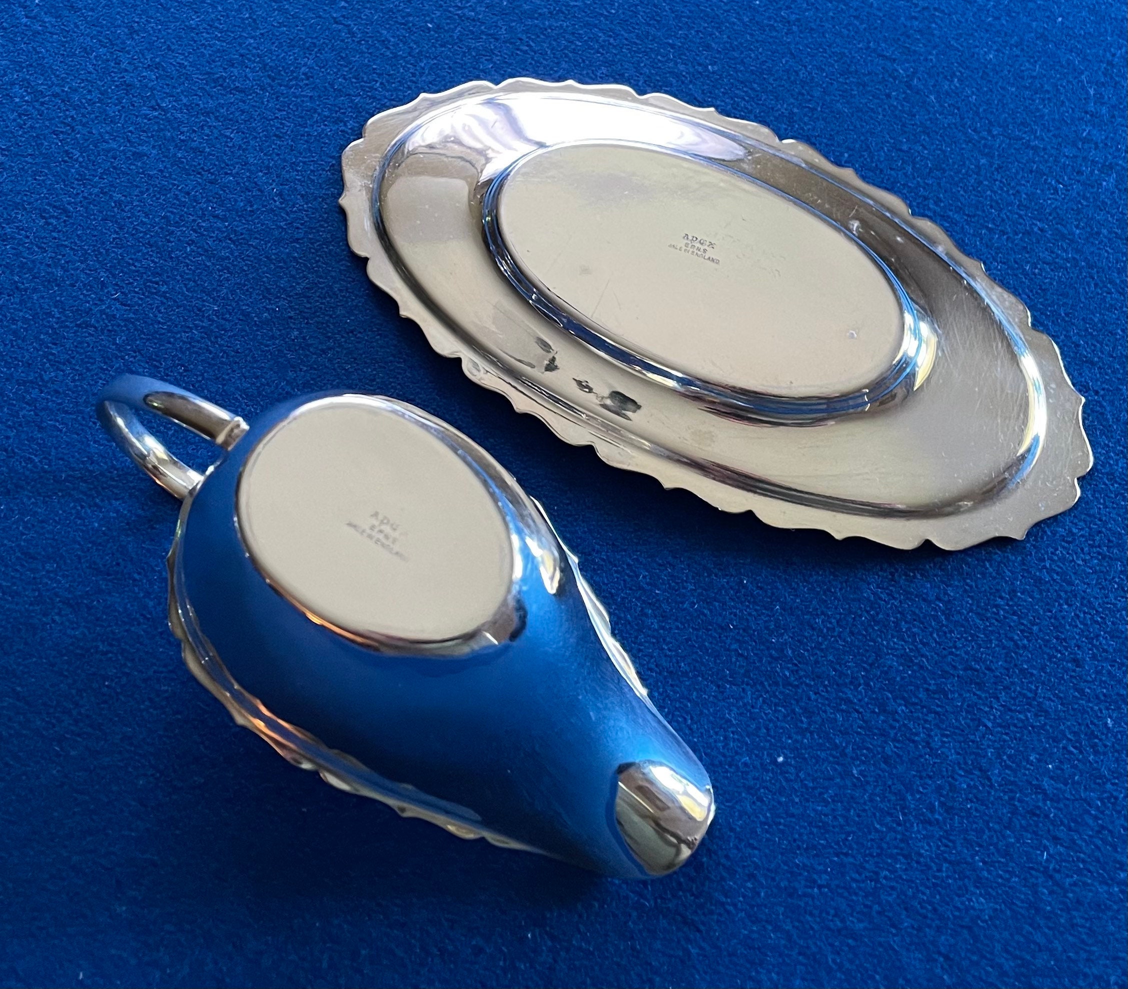 Gorgeous Antique JOHN BIGGIN 1911 APEX Silver Handle Gravy Boat W ...