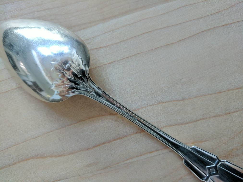 アンティーク W W WATTLES スターリング 1865 IVY デザート/オーバル