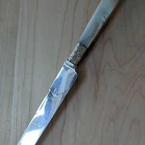 Rare Set of Mixed Metal Asian Knives, J Russel & Co. Silverware - Ruby Lane
