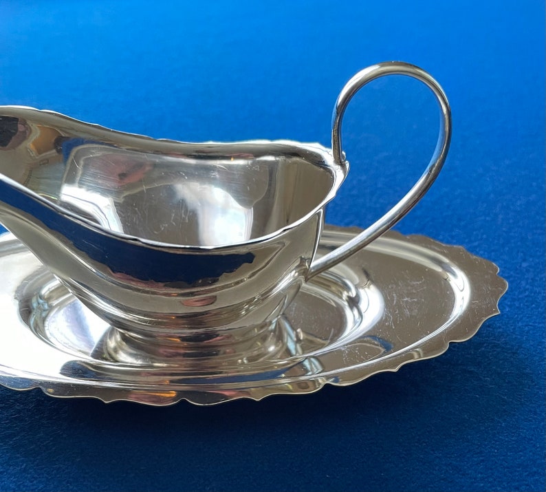 Gorgeous Antique JOHN BIGGIN 1911 APEX Silver Handle Gravy Boat W ...