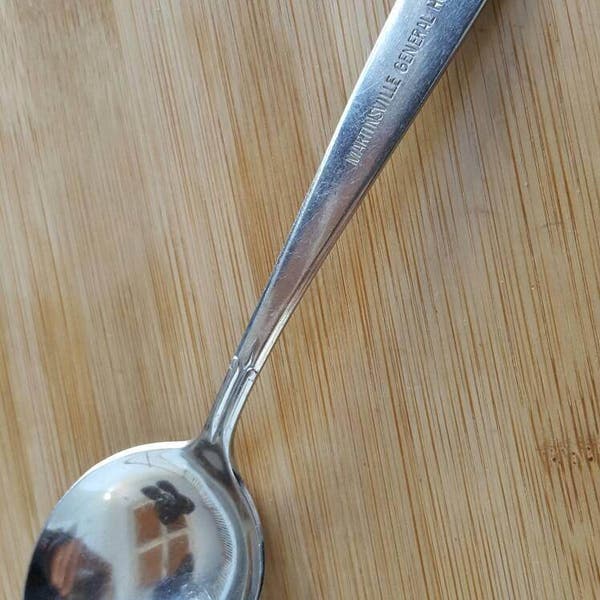 Vintage Collectible MARTINSVILLE GENERAL HOSPITAL Soup Spoon by Oneidacraft