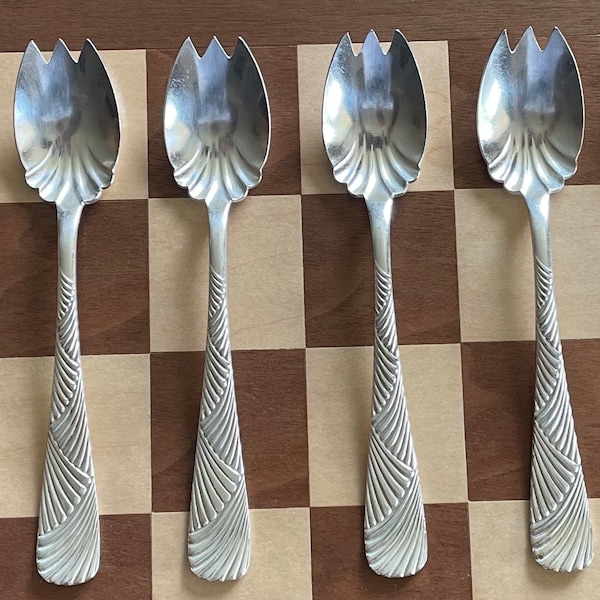 Antique 1847 ROGERS BROS 1891 BRUNSWICK Ice Cream Fork 5 1/2", Set of 6