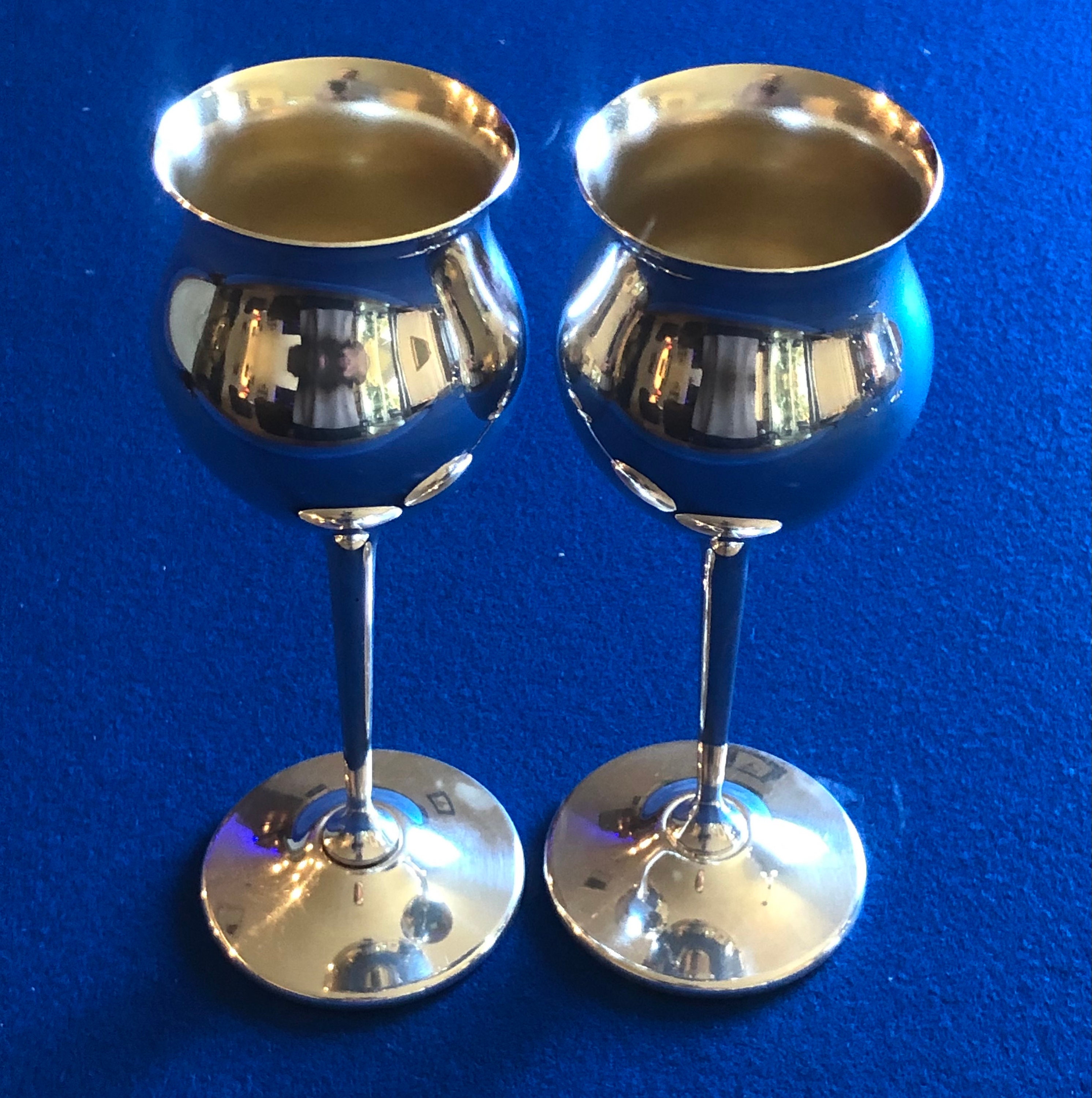 INHEMING 2pcs Verre à Calice Vintage Doré - Gobelets à Vin Élégants Pour Fêtes Et Décoration