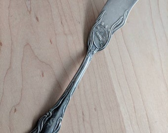 Antique International Silver 1905 NENUPHAR Flat Handle Master Butter Knife 7", Mono S