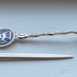 "Schönes Vintage Sammlerstück Neuheit DEUTSCH ""BREMEN GERMANY"" Silber Souvenir Löffel & Brieföffner Set von 2