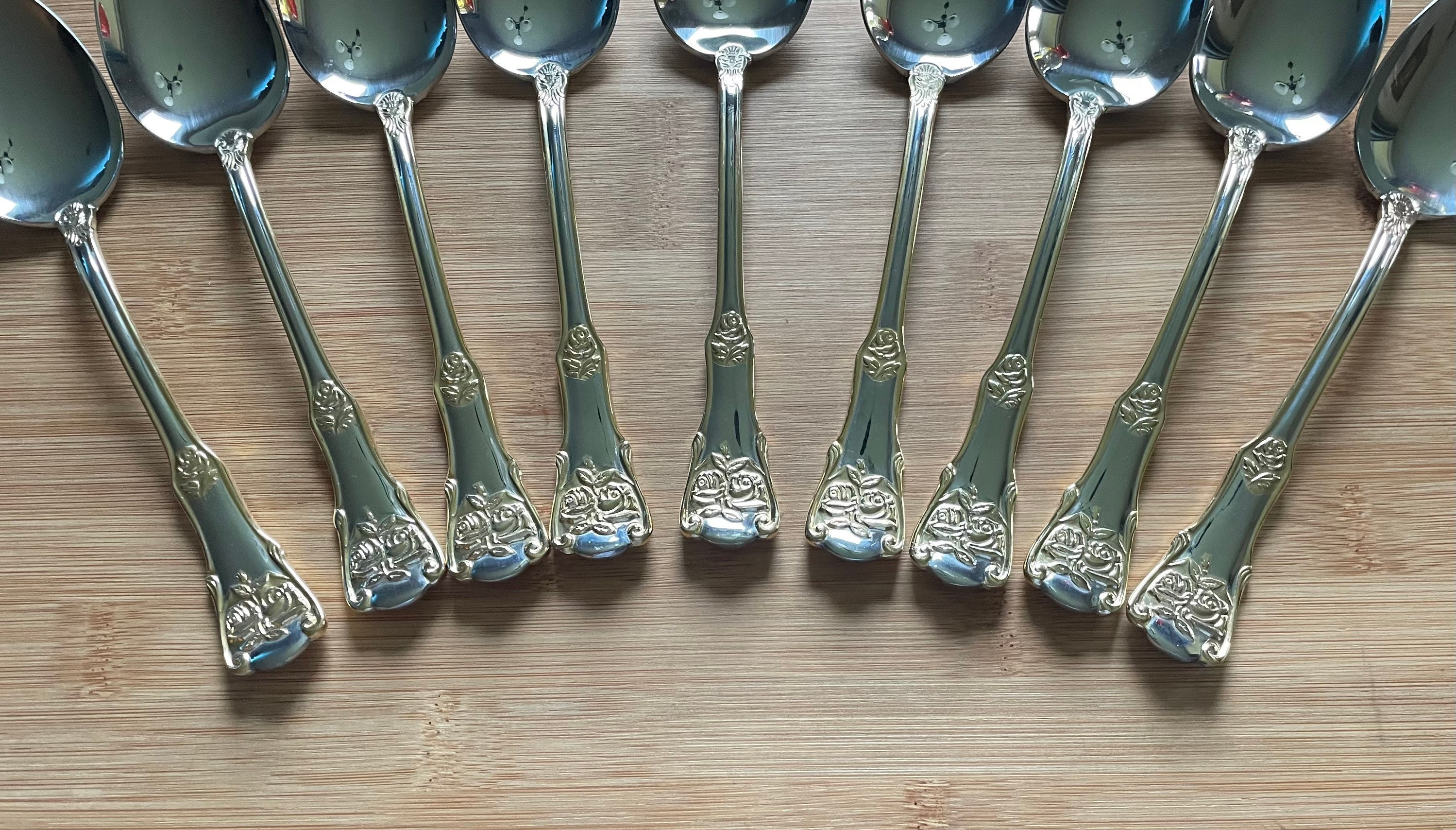 Vintage ROYAL ALBERT Old Country Roses Gold Accent Stainless Place/oval ...