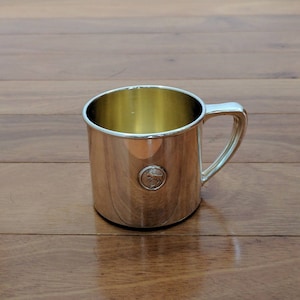 Vintage Community ZODIAC Series CAPRICORN Gold Wash Baby/Christening Cup