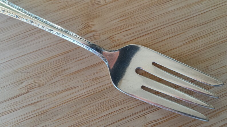 Vintage GORHAM Silver 1940 INVITATION SaladDessert Fork 6 12 Set of 9