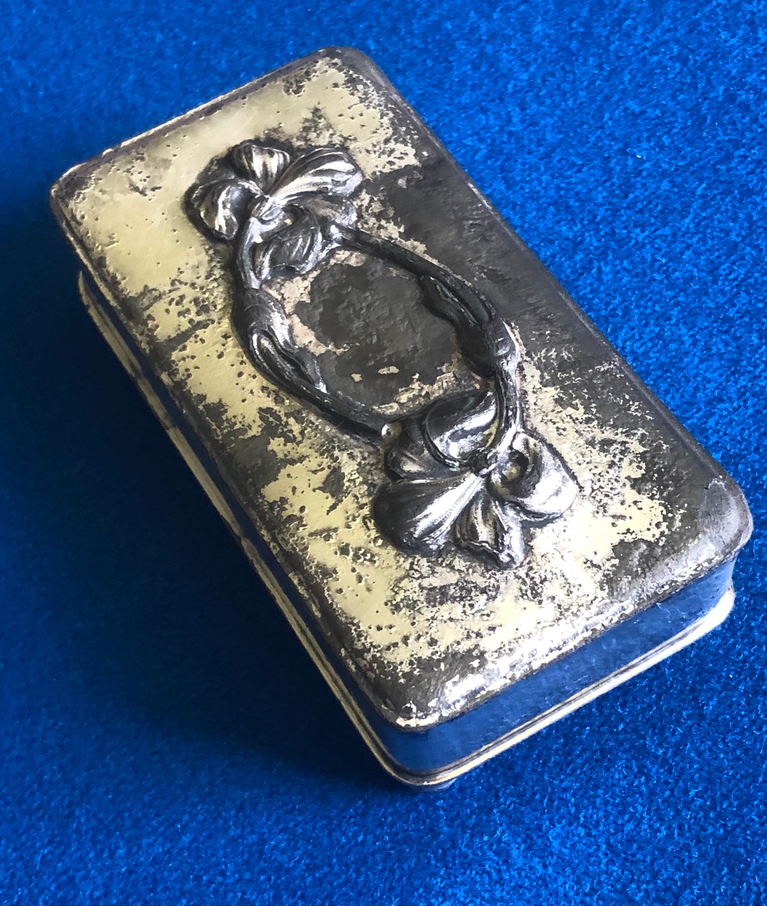 Antique HOMAN Silver Co 1904 Quadruple Silver Plated Top Hinged