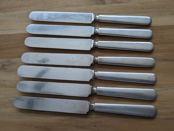 【Rogers Bros】ディナーナイフ 6本 RENAISSANCE 華麗！！ Rare Antique 1847 Rogers Bros 1876 WINDSOR Blunt Solid Dinner