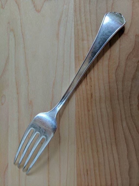 WM A ROGERS ONEIDA 1958 SILVERPLATE WILDWOOD ALWAYS 7 1//2/" DINNER FORK