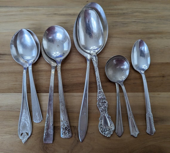 Antique/vintage Silver Plate Mixed Forks, Spoons & Knives Flatware