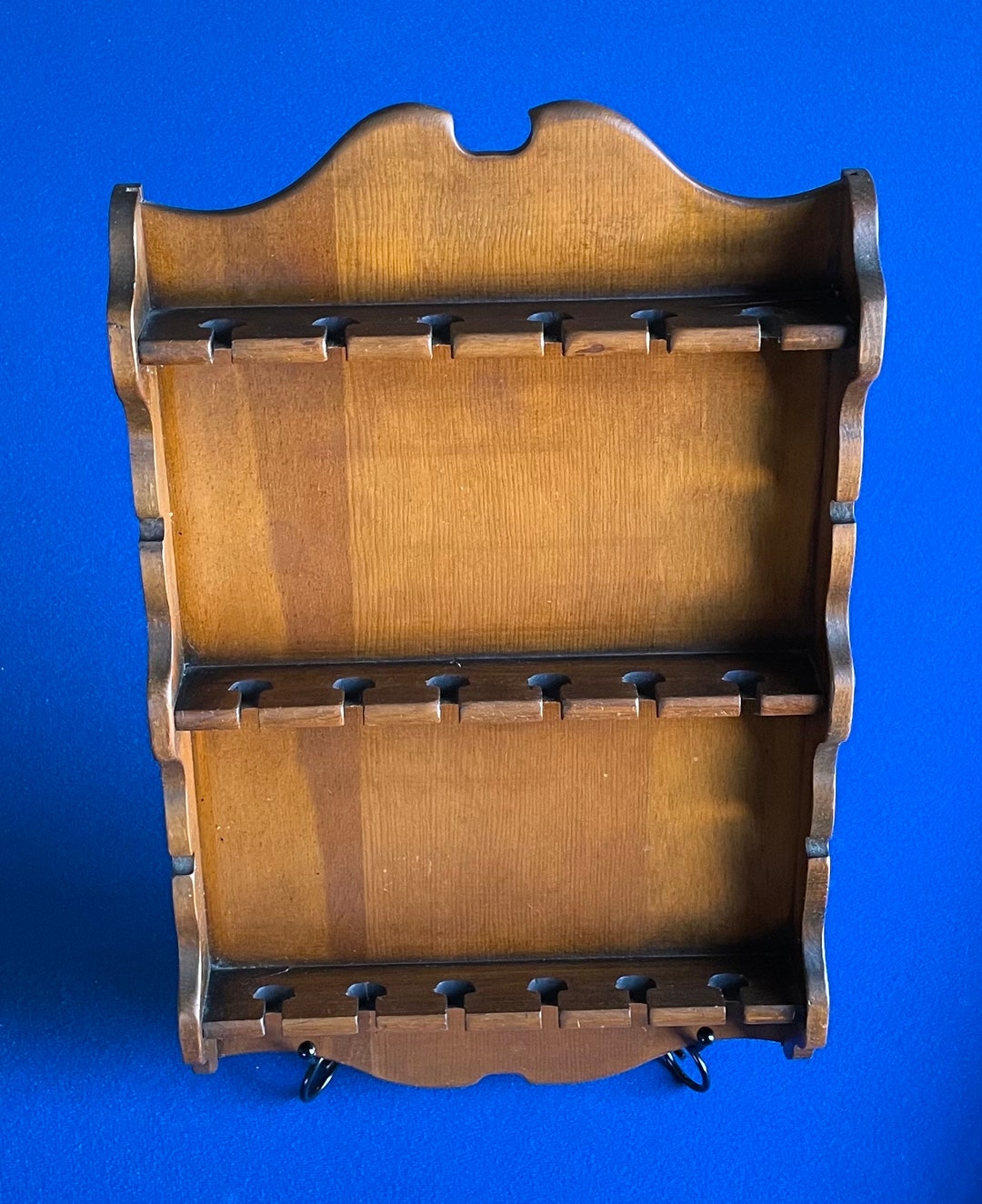 Commemorative Spoon Racks Amazing Vintage Elegant Collectible Wall Mounted Dark Oak Wood Finish ...