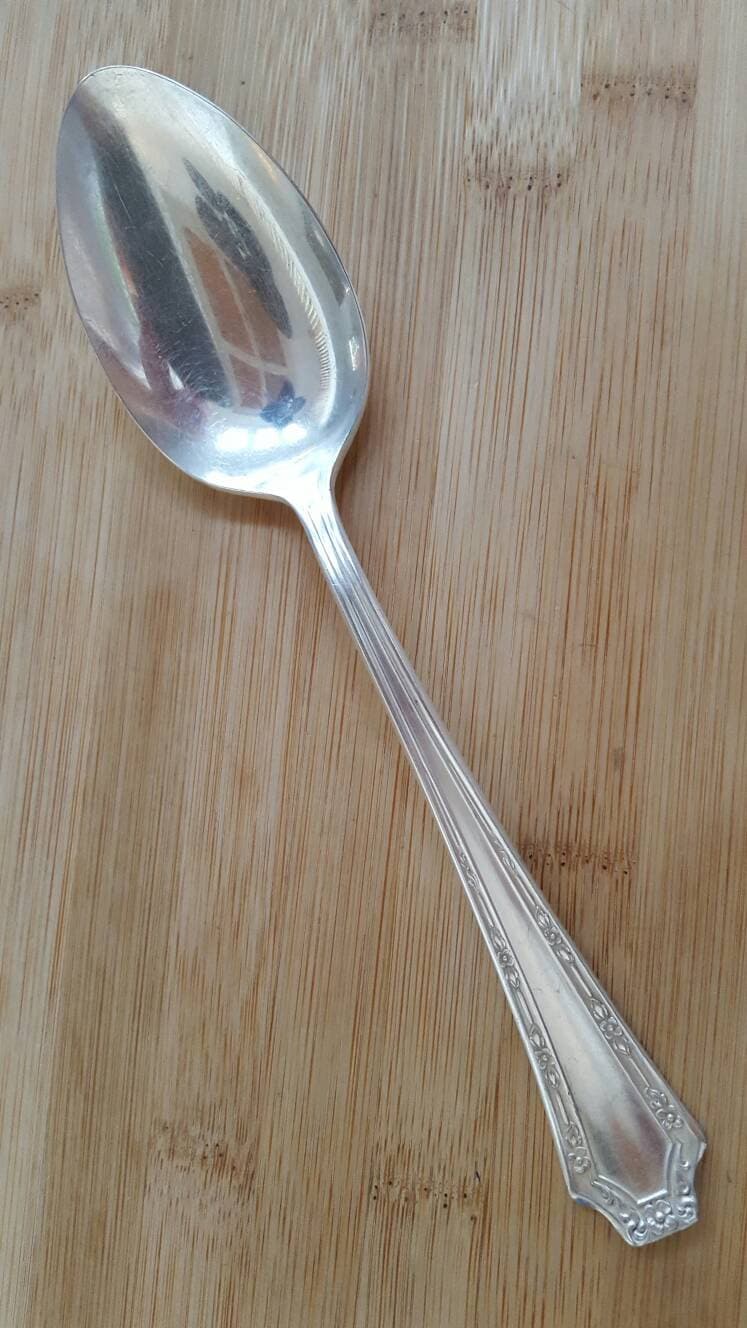 Antique FAIRFIELD Silver Plate 1915 ALPHA Serving Tablespoon 8 Etsy