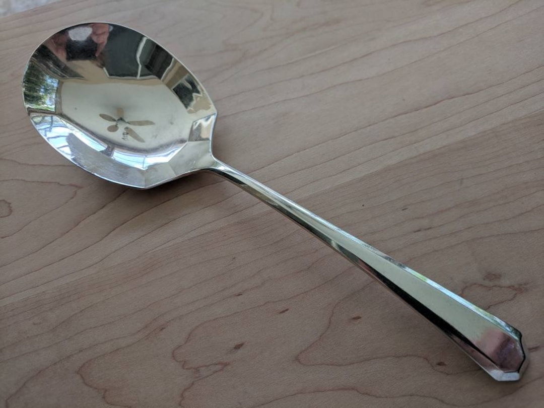 Antique Wm Rogers Silver 1917 LINCOLN Smooth Casserole Spoon 8 7/8