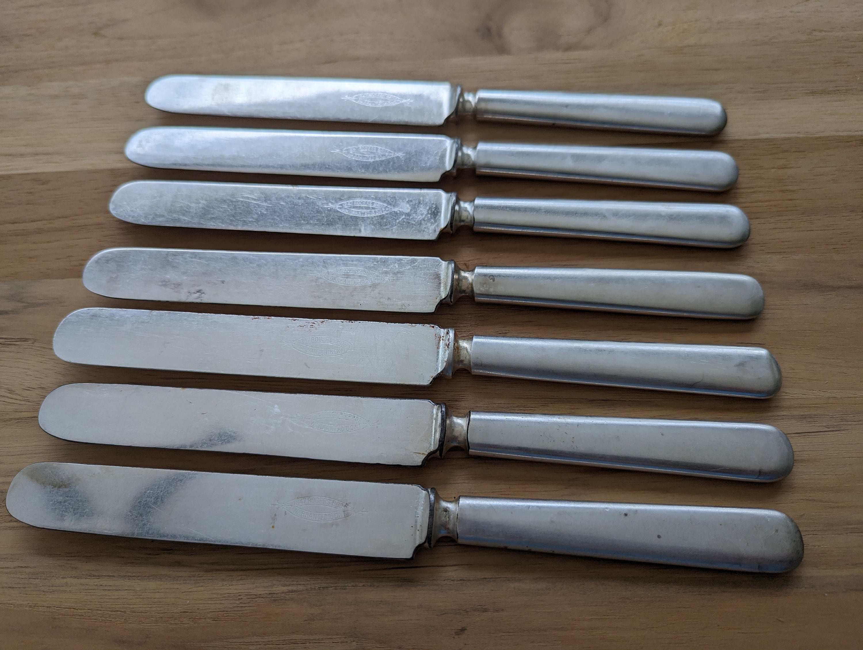 Rare Antique 1847 Rogers Bros 1876 WINDSOR Blunt Solid Dinner