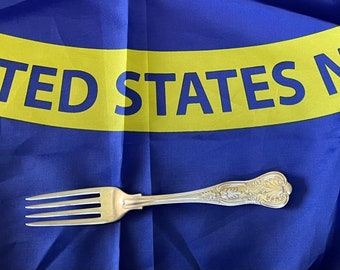 Vintage Collectible US Navy USN Dinner Fork 7 1/2