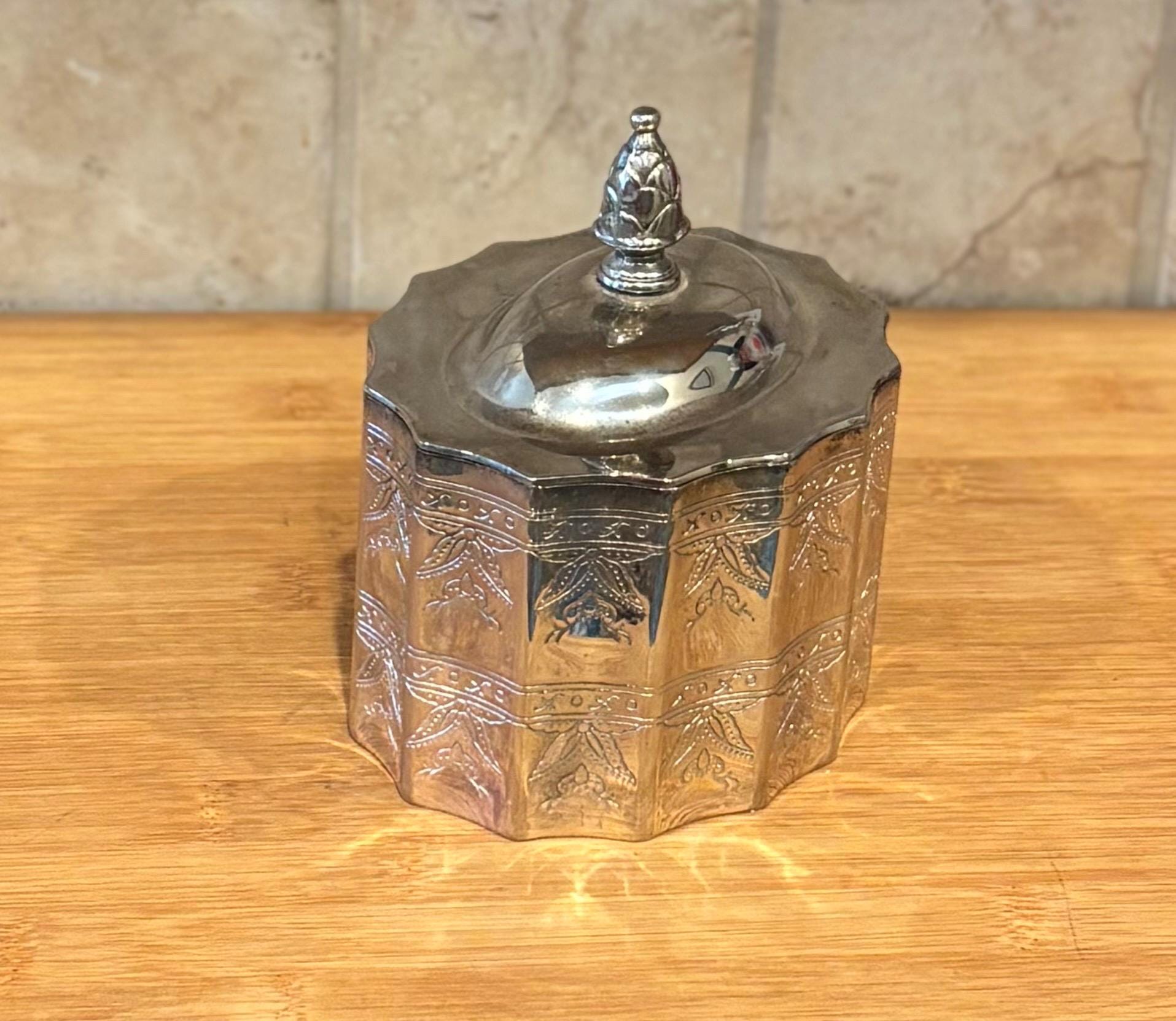 【GODINGER】 ビクトリアンのジュエリーボックス【シルバープレート】 Amazing Elegant Collectible Vintage GODINGER Silver Plate Floral