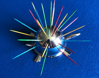 Interessante Vintage Sammlerstück Novelty MOCK Schildkröte Zahnstocher Halter