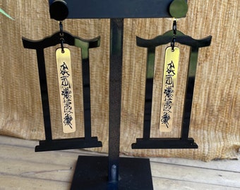 New! Tiki Shaheen inspired black with Gold Pagodas