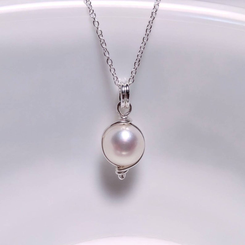 Sterling Silver Wrapped Freshwater Pearl Necklace and Earring Set Sale