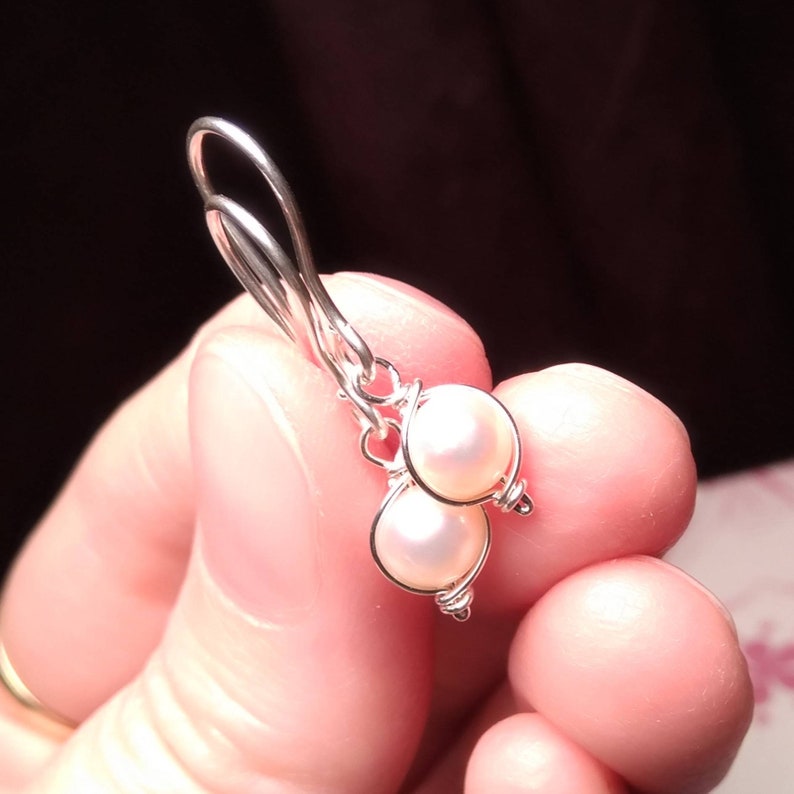 Sterling Silver Wrapped Freshwater Pearl Necklace and Earring Set Sale