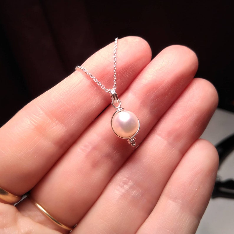 Sterling Silver Wrapped Freshwater Pearl Necklace and Earring Set Sale