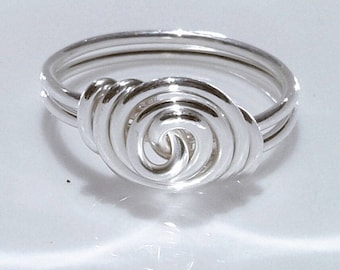 Heavy Gauge Celtic Spiral Sterling Silver Ring, Celtic Swirl Ring, Silver Spiral Ring, Silver Celtic Ring, Sterling Silver Swirl Ring