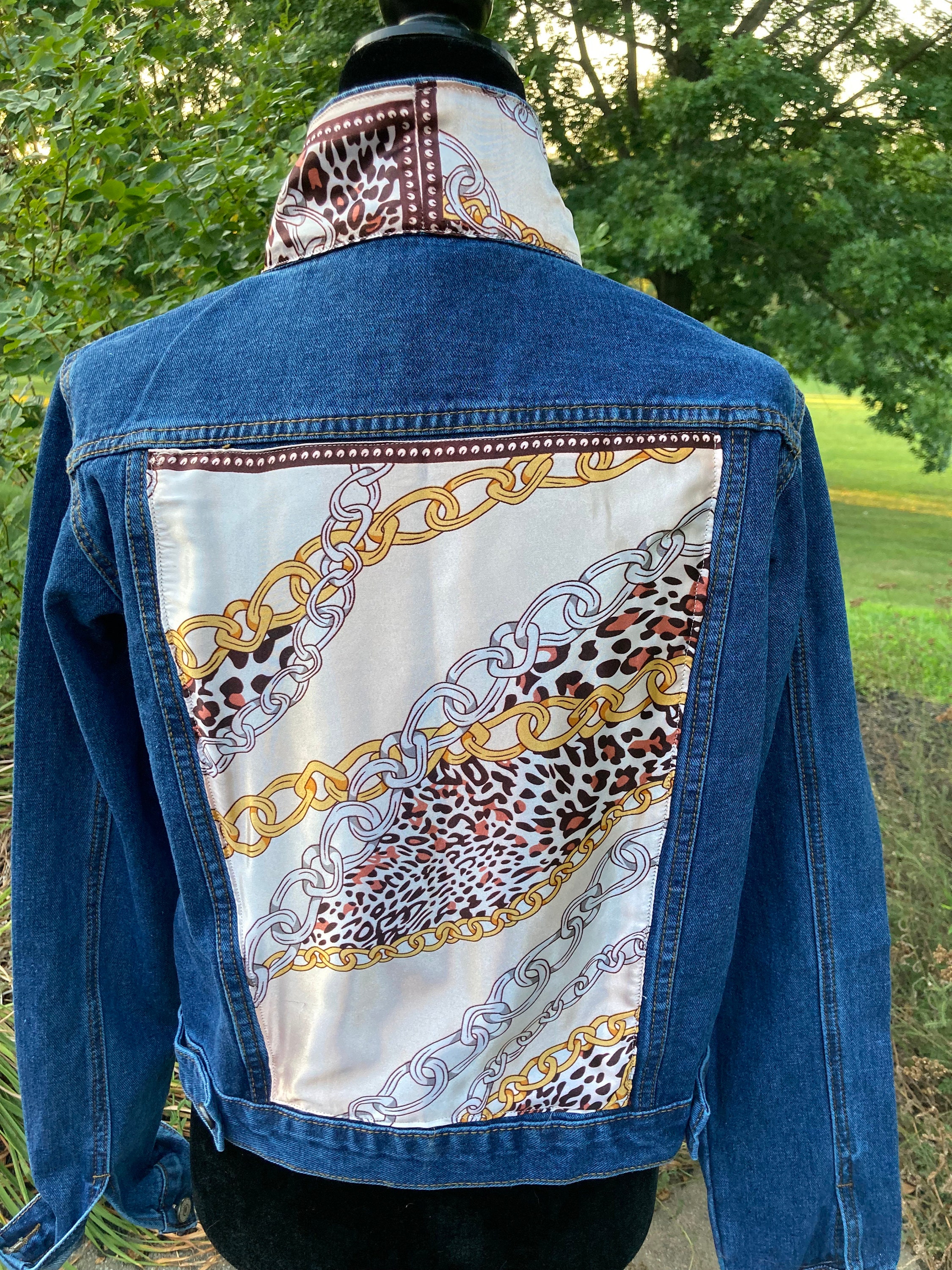 Jilli Inc Designer Denim Scarf Jacket