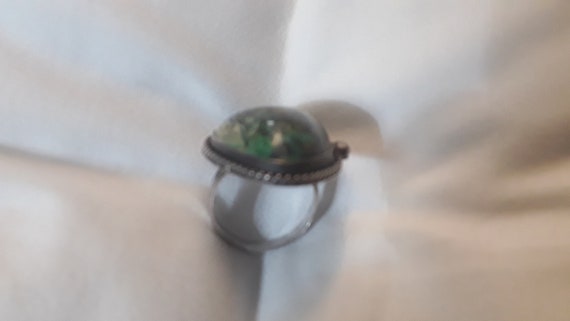 SterlingSlver Ring..Large Malchite  Stone..1-1/2 … - image 2