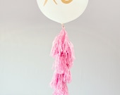 Dark Rose Tassel Garland with Balloon