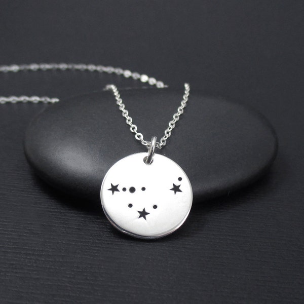 Capricorn Constellation Necklace Sterling Silver Capricorn Constellation Charm Pendant, Zodiac Necklace, Zodiac Jewelry