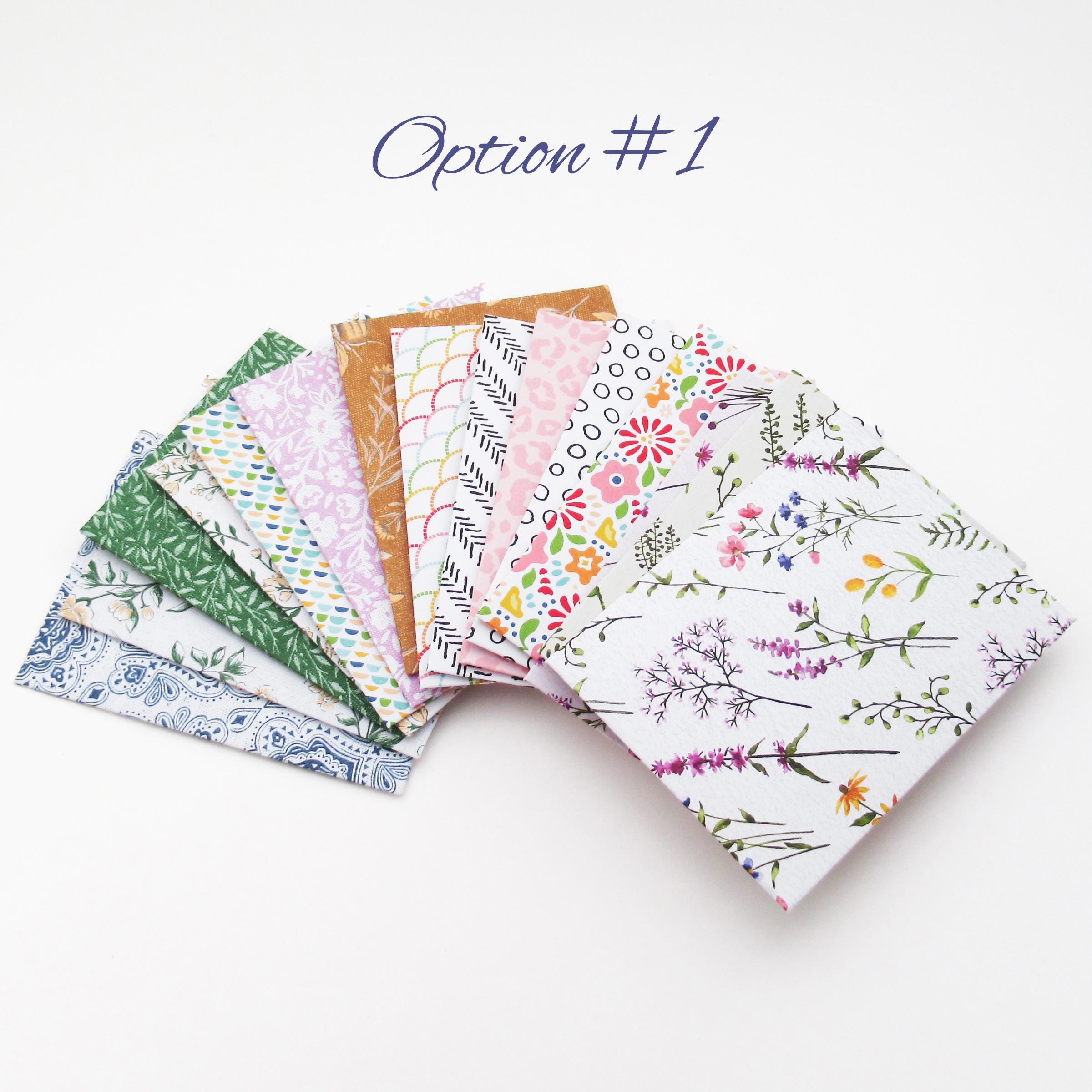 Assorted Mini Envelopes Set, 3.75" X 2.86", Handmade Floral Botanical ...