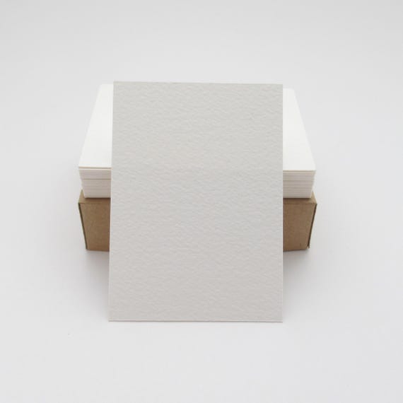 Watercolor ATC  ACEO Blanks 100% Cotton 2.5" x 3.5" Cold Press 140lb Art Cards Acid Free Artist Supplies Textured Archival Offwhite