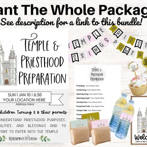 Temple and Priesthood Preview Invitation and Program L Digital Editable Printable - Etsy