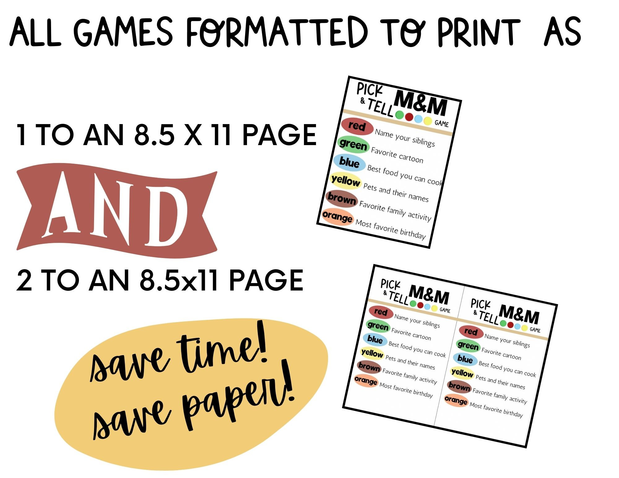 Get to Know You Games L All About Me Bundle Etsy