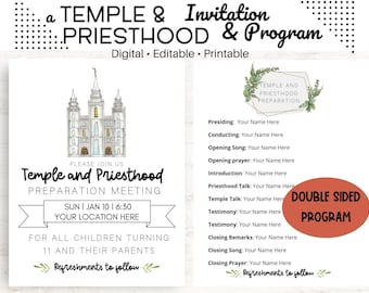 Temple and Priesthood Preparation Flyer and Invitation