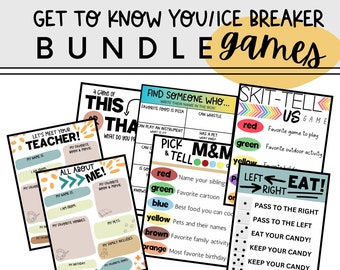 Get to Know You Games l All About Me Bundle