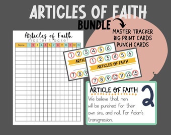 Articles of Faith Bundle-FILLABLE PRINTABLE