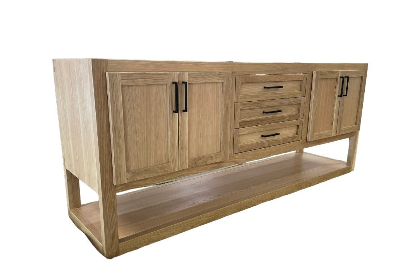 White Oak Double Vanity Base Etsy