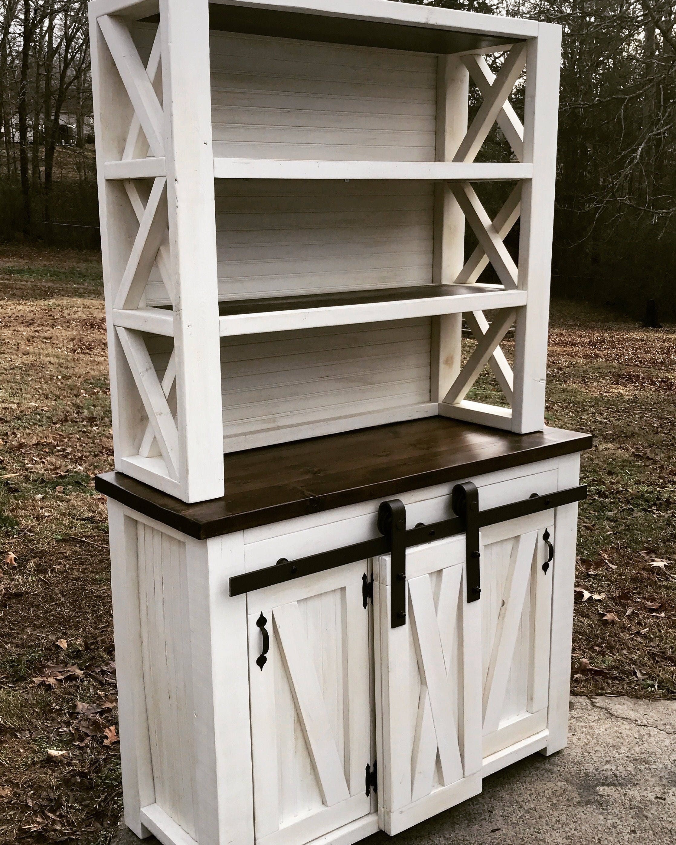 Sliding Barn door Hutch Etsy