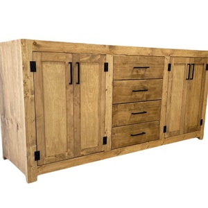 Pine Full Bathroom Vanity Base with Four Drawers