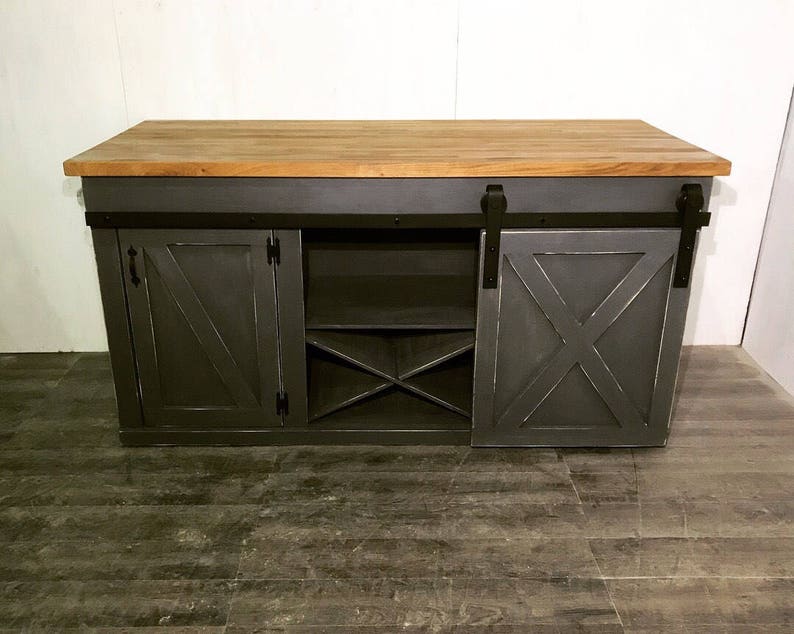 Sliding Barn Door Kitchen Island Etsy UK